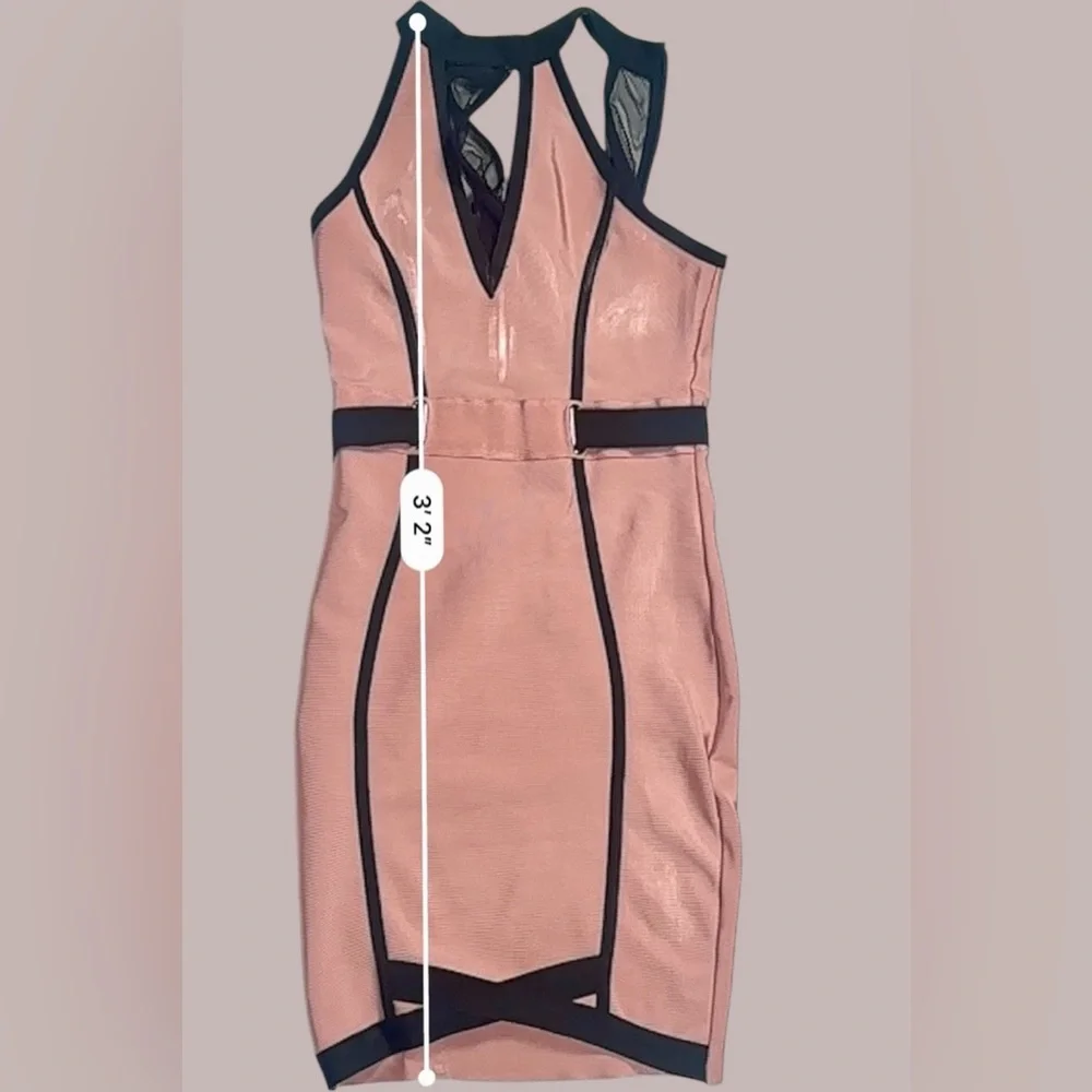 Valiant Paris Mesh Cutout Bodycon Dress L - Picture 12 of 12